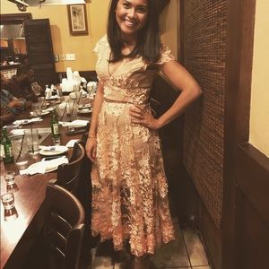 Dress the Population nude/peach Juliana two piece